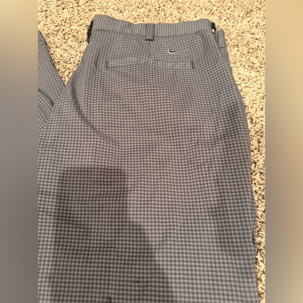Men’s Nike Black and Charcoal Check Golf Pants